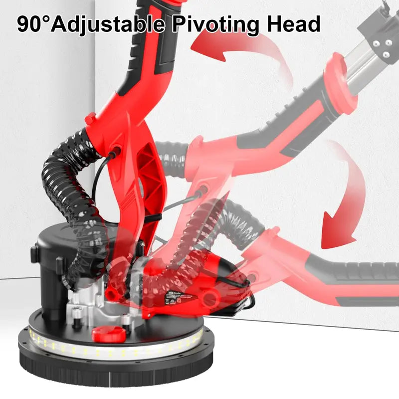 IMQUALI 750W Dustless Drywall Sander with 7 Variable Speeds, LED Light, Dust Collection & Extension Pole