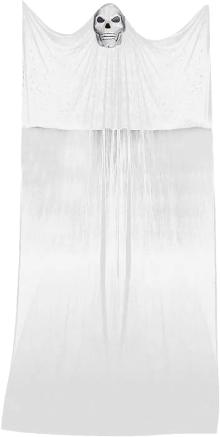 LED Hanging Ghost Light – Large Spooky Yarn Decor for Halloween Indoor/Outdoor Display