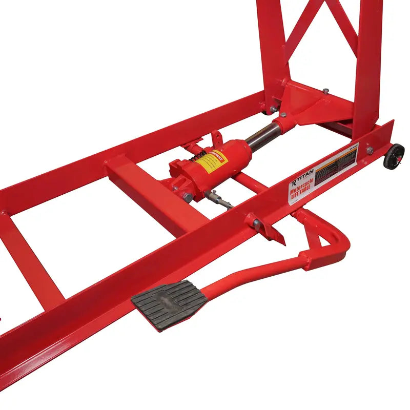 Hydraulic Motorcycle Lift Table – 1000 lb Capacity, Extra-Long Platform, Heavy-Duty Steel Frame
