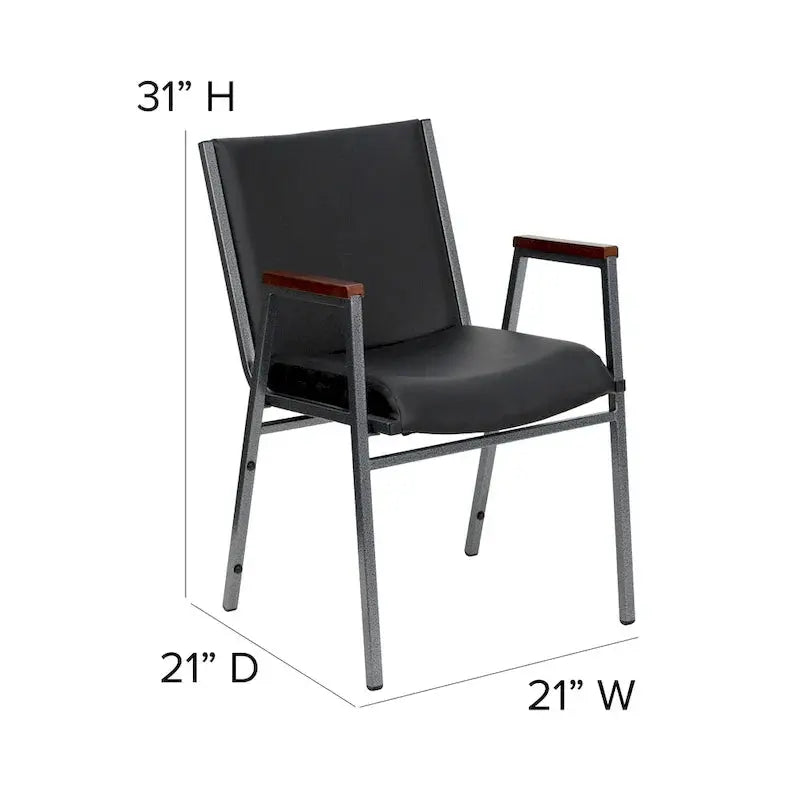 Heavy-Duty Stackable Armchair – Commercial-Grade 21″ x 21″ x 31″ Seating