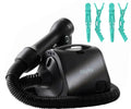 Reverse-Air Ionic Hair Dryer with Heat-Resistant Clips – Sleek Black Styling Tool