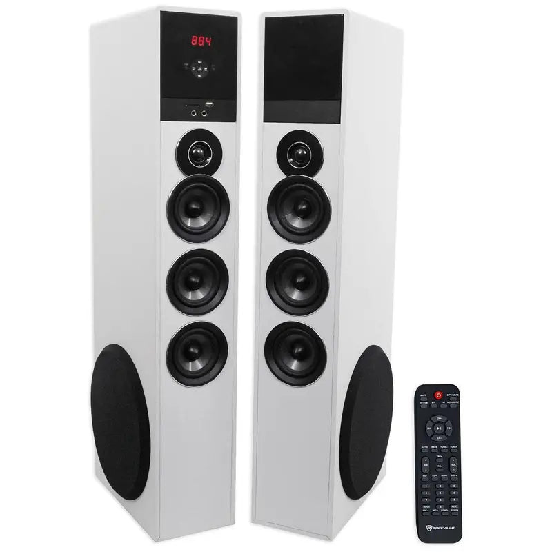 Rockville TM150W Bluetooth Home Theater System  Includes 10 Subwoofer & Remote Control (White)