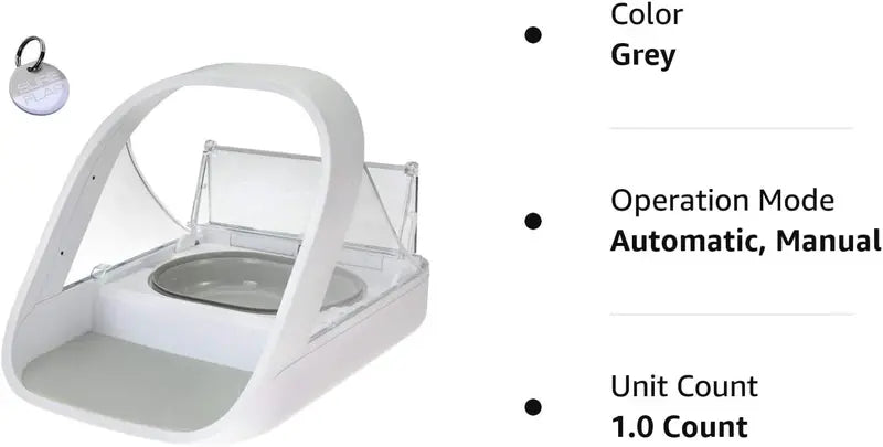 Microchip-Activated Automatic Pet Feeder — Dual-Compartment Design for Wet or Dry Food, Includes Bonus Towel