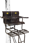 Hawk Denali 18′ 2-Man Treestand with Mesh Seats, Safe-Tread Steps & Kick-Out Footrests