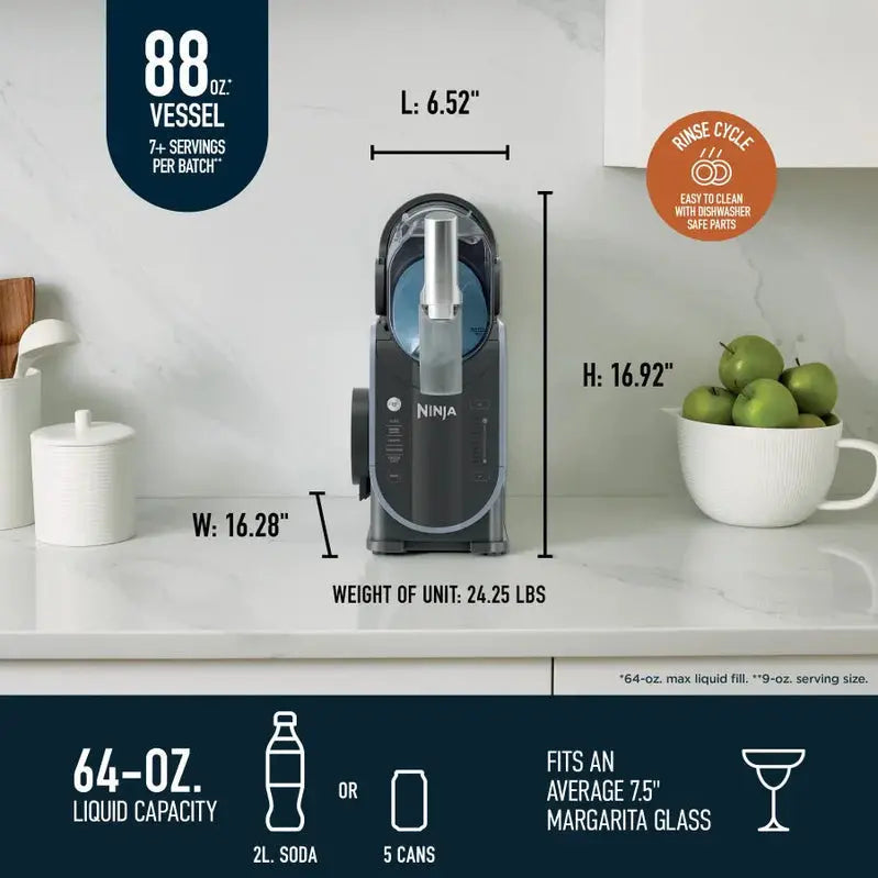 Ninja SLUSHi™ Pro Frozen Drink System – Commercial-Style Performance, Intuitive Controls, Stylish Black Build