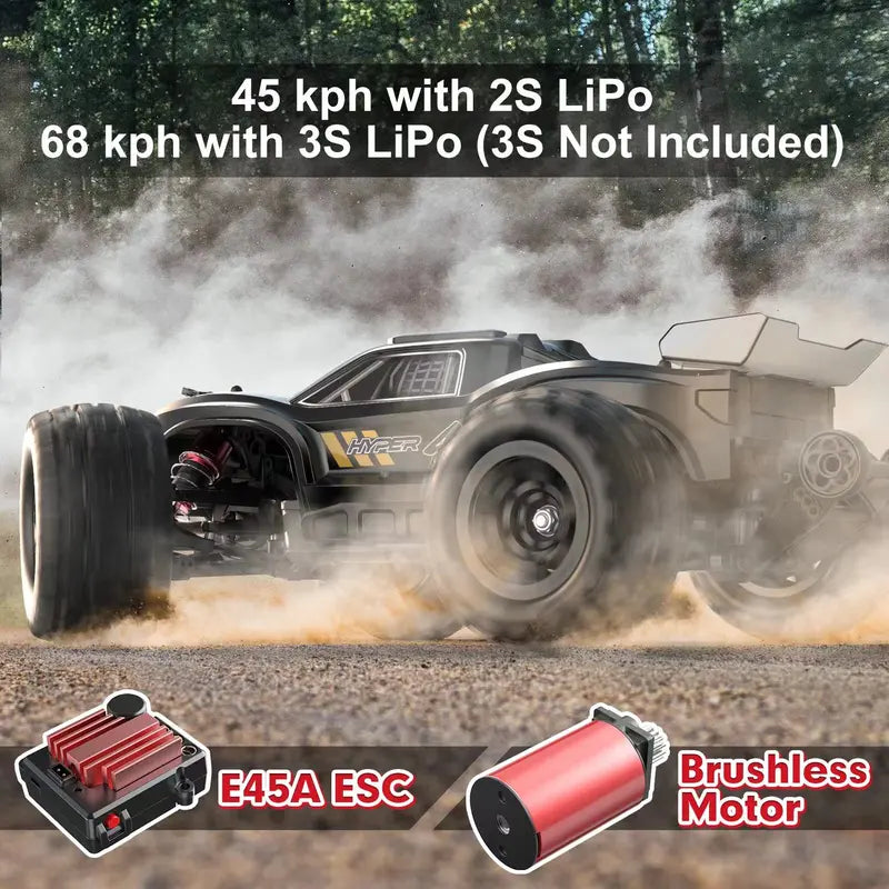 HYPER GO H16BM 1/16 Scale RC Car – Brushless RTR Model with 42 mph Top Speed