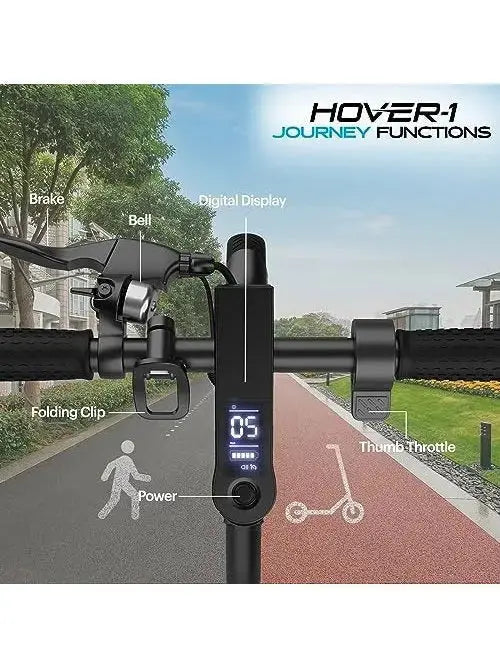 Hover-1 Journey Electric Scooter – 14 MPH Top Speed, 16-Mile Range, LCD Display, Safety Certified
