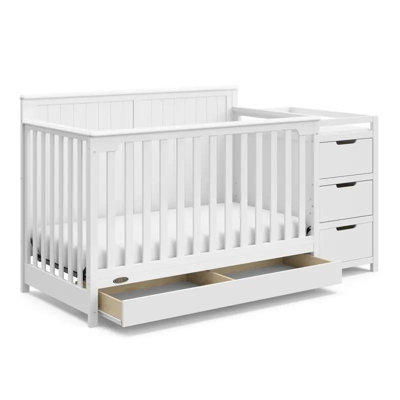 Graco Hadley 5-in-1 Convertible Crib with Integrated Changer and Storage Drawer