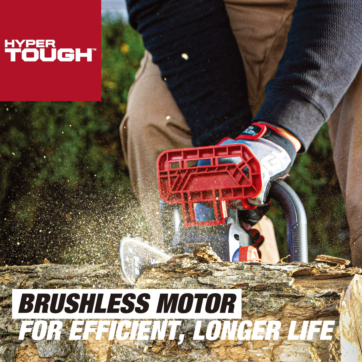 Hyper Tough 20V 4.0ah Battery Powered 12in Brushless Chainsaw, HT22 - 401 - 03 - 03