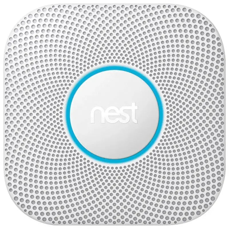 Google Nest Protect (2nd Gen, Wired) – Smart Smoke & Carbon Monoxide Detector with Voice Alerts and Mobile Notifications