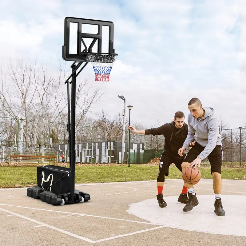 Height-Adjustable Portable Basketball Hoop – 5-Tier Outdoor Goal System (8–10 ft Range)