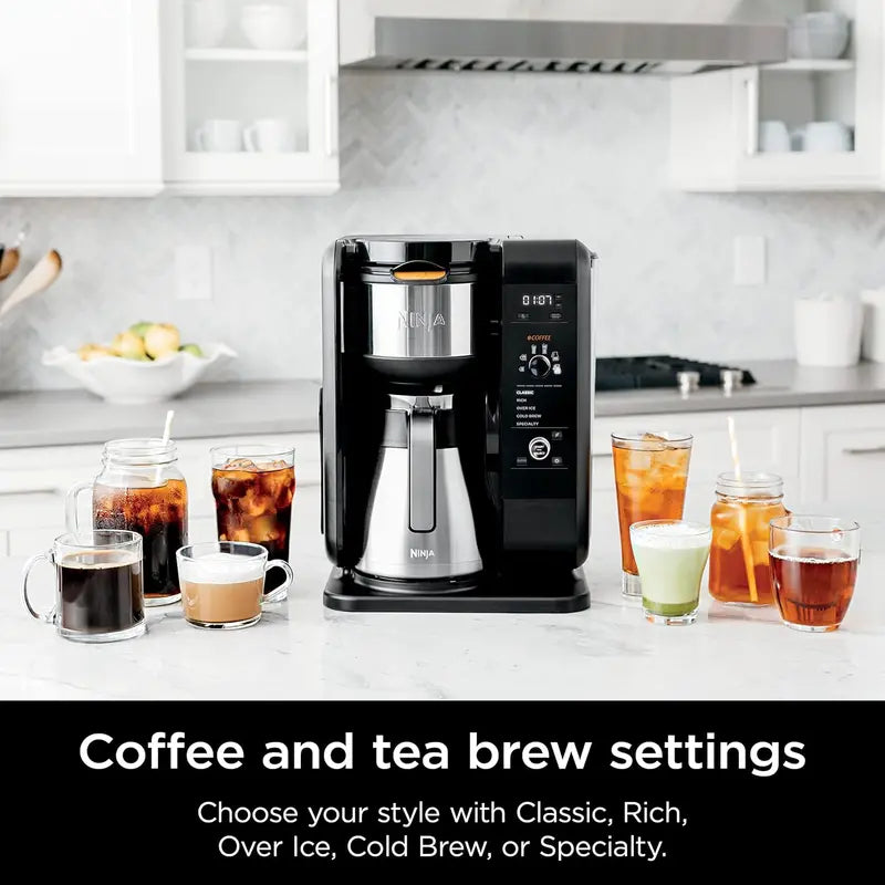 Ninja Hot & Cold Brew System – Auto-iQ Tea & Coffee Maker with Thermos & Milk Frother