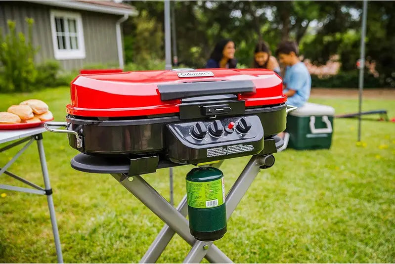 RoadTrip Portable Propane Grill  3-Burner Stand-Up Grill with InstaStart Ignition