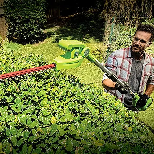 Greenworks 40V 8  Cordless 8  Polesaw + 20  Pole Hedge Trimmer Combo