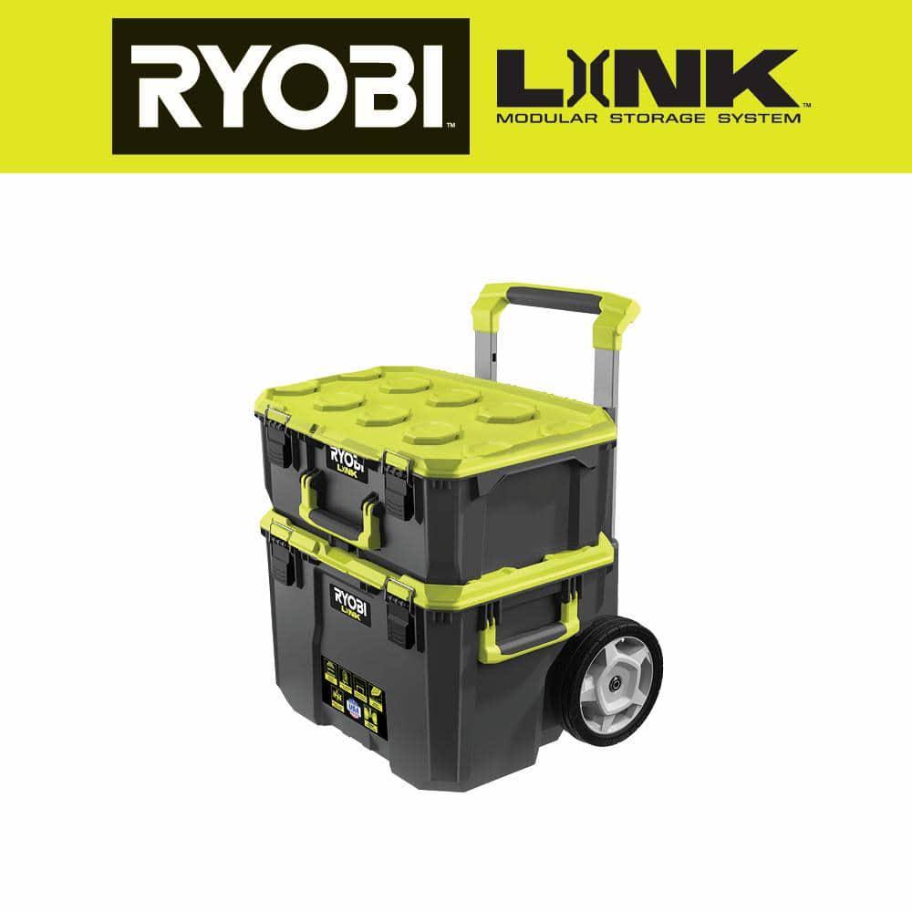 Ryobi Link Rolling Tool Box with Link Medium Tool Box