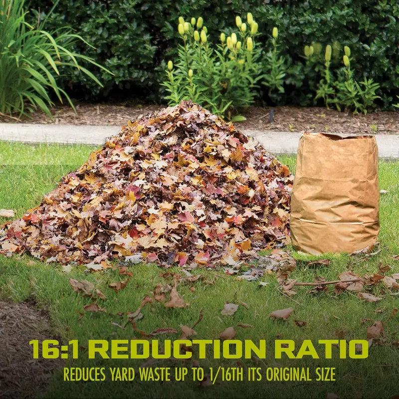 Sun Joe SJOLM801E Electric Leaf Mulcher  Shreds Up to 55 Gallons/Min, Variable Speed Dial Control
