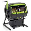 Maze 65-Gallon Dual-Chamber Compost Tumbler with Integrated Cart System