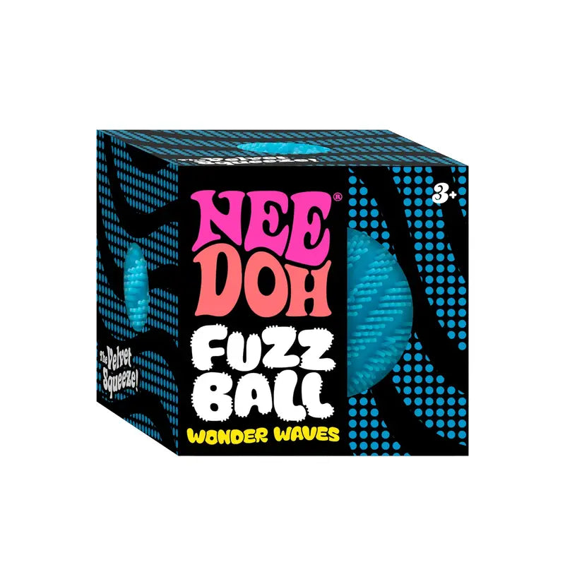 NeeDoh Fuzz Ball Wonder Waves – Textured Wave-Design Fuzzy Sensory Ball