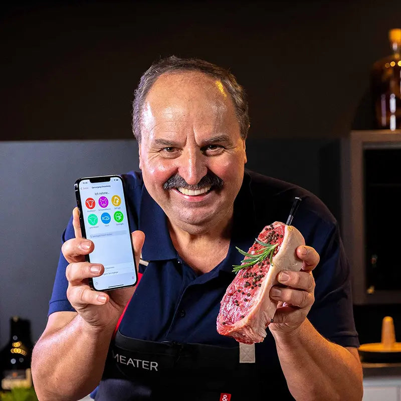 MEATER Plus Smart Meat Thermometer – Dual-Sensor Bluetooth Device, 165-Foot Range, Oven-to-Grill Ready