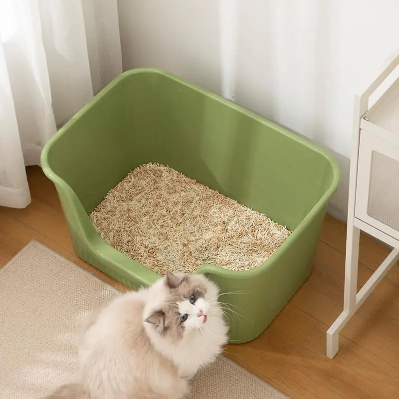 Extra Large 25.27″x17.83″x13.11″ Anti-Splashing Multi-Cat Litter Box – Grey, Tool-Free Assembly
