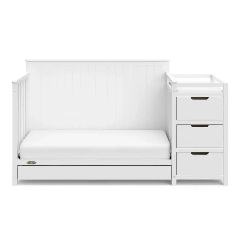 Graco Hadley 5-in-1 Convertible Crib with Integrated Changer and Storage Drawer