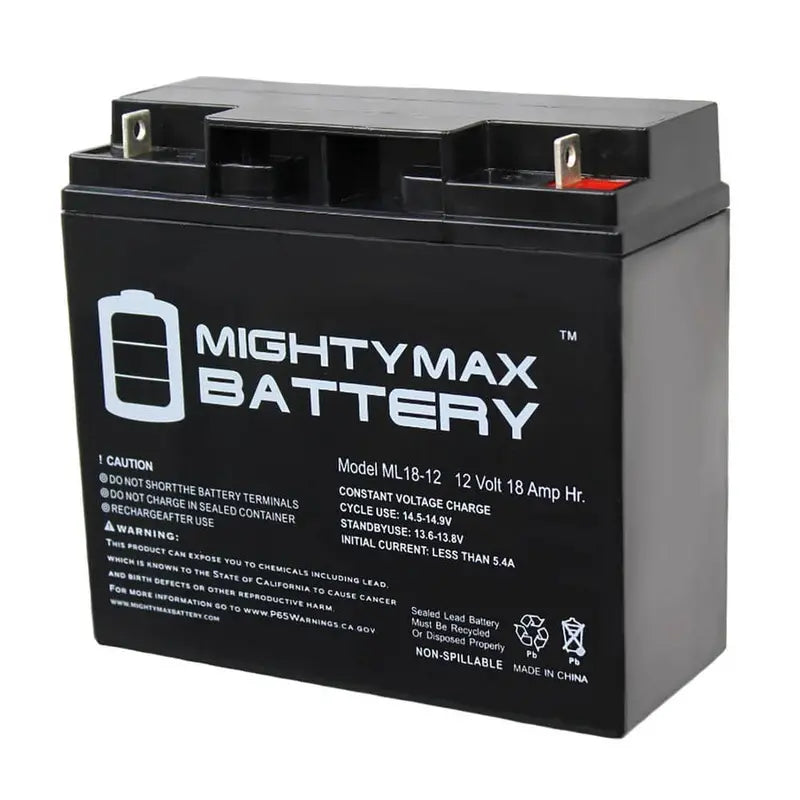 MIGHTY MAX BATTERY 12V 18AH SLA Battery for Black Decker Electromate 400 MAX3475586