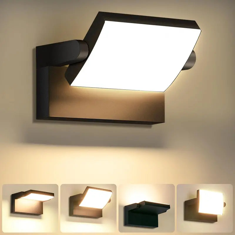 Weatherproof Outdoor Wall Light – 40W Modern Adjustable Exterior Fixture, 6000K Cool White