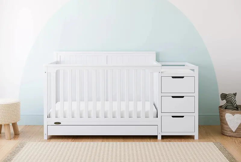 Graco Hadley 5-in-1 Convertible Crib with Integrated Changer and Storage Drawer