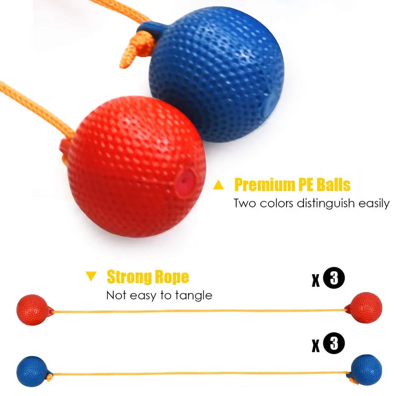 Ladder Ball Toss Game Set – Indoor/Outdoor Lawn Ladder Toss for Family Fun