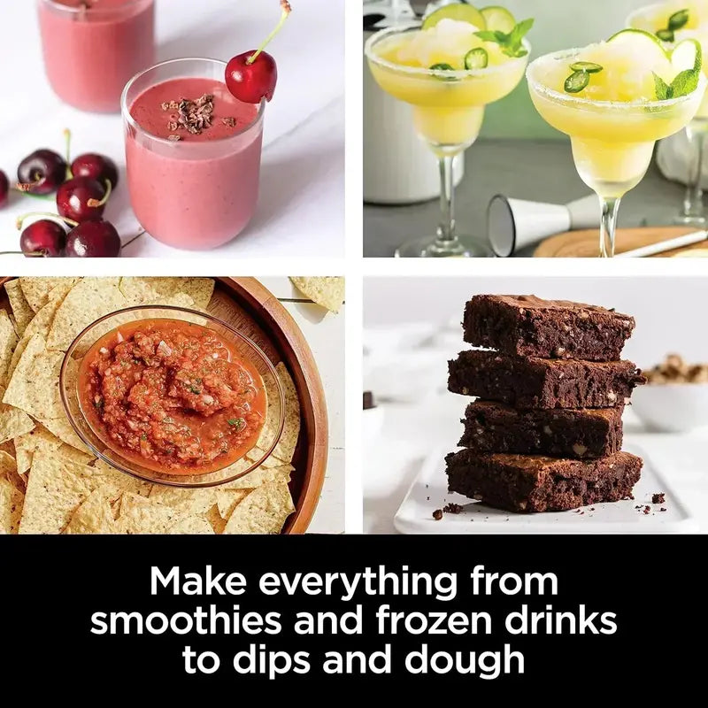 Ninja Compact Smart Blender System: Smoothie, Dough & Frozen Drink Maker with Auto-IQ Technology