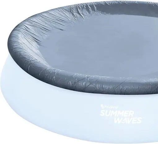 Summer Waves 18 ft   48 in Quick-Set Inflatable Above-Ground Pool Kit with Filter Pump, Cover & Ground Cloth