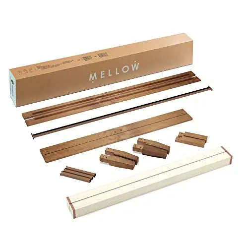 Mellow Naturalista Classic   12 Inch Solid Wood Platform Bed with Wooden Slats