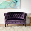 Milani Velvet Tufted Loveseat – Scroll-Arm Design by Christopher Knight Home