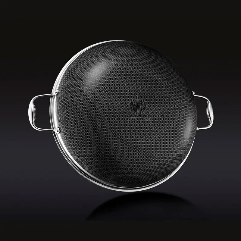 HexClad Hybrid Cookware Set – Dishwasher-Safe Nonstick Pans Compatible with All Stovetops