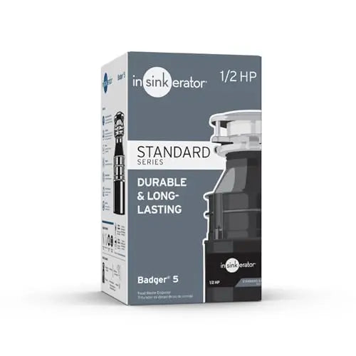 InSinkErator Badger 5 Garbage Disposal, Standard Series 1/2 HP Continuous Feed Food Waste Disposer