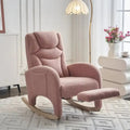 Ergonomic Fabric Rocking Chair for Nurseries – Height-Adjustable Footrest Included