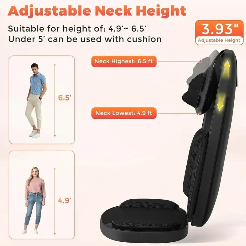 Targeted Back Massager  4-Zone Shiatsu Neck & Shoulder Relief for Desk or Car Use