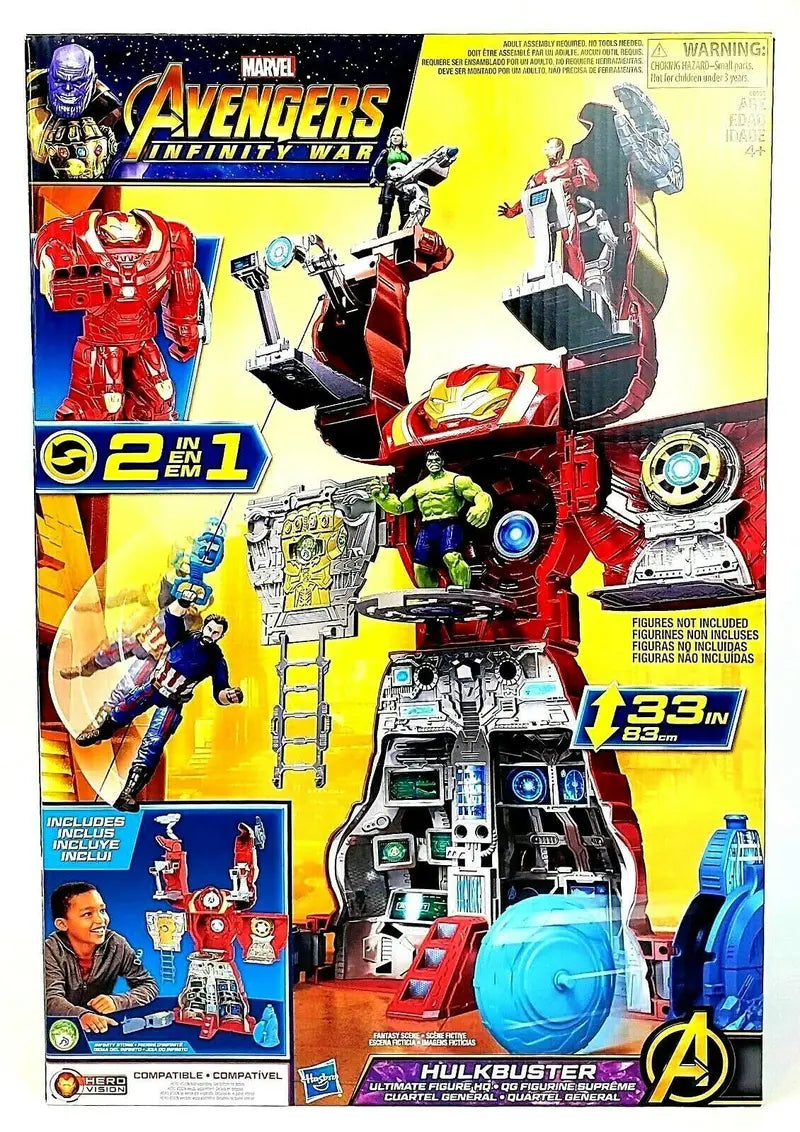 Hasbro Marvel Avengers Hulkbuster Ultimate Action Figure Playset – Includes Tower Base & Roto-Blade Launcher