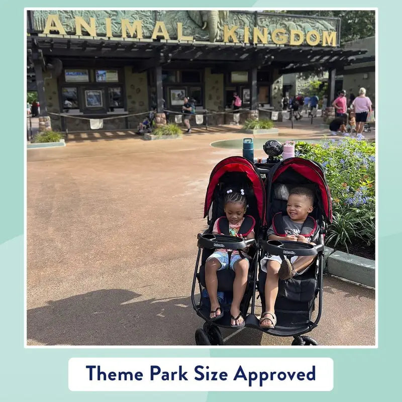 Kolcraft Side-by-Side Double Stroller – Ultra-Lightweight, Dual-Reclining Infant & Toddler Carrier
