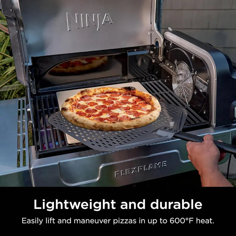 Ninja PG301 FlexFlame Grill & Smoker – 5-in-1 Electric/Propane BBQ System with Digital Controls, Griddle, Pizza Maker & Stainless Finish