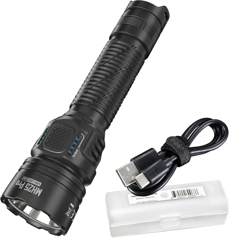 MH25 Pro Compact Duty Flashlight – 3300-Lumen, 770-Yard Throw USB-C Rechargeable Work Light with Organizer