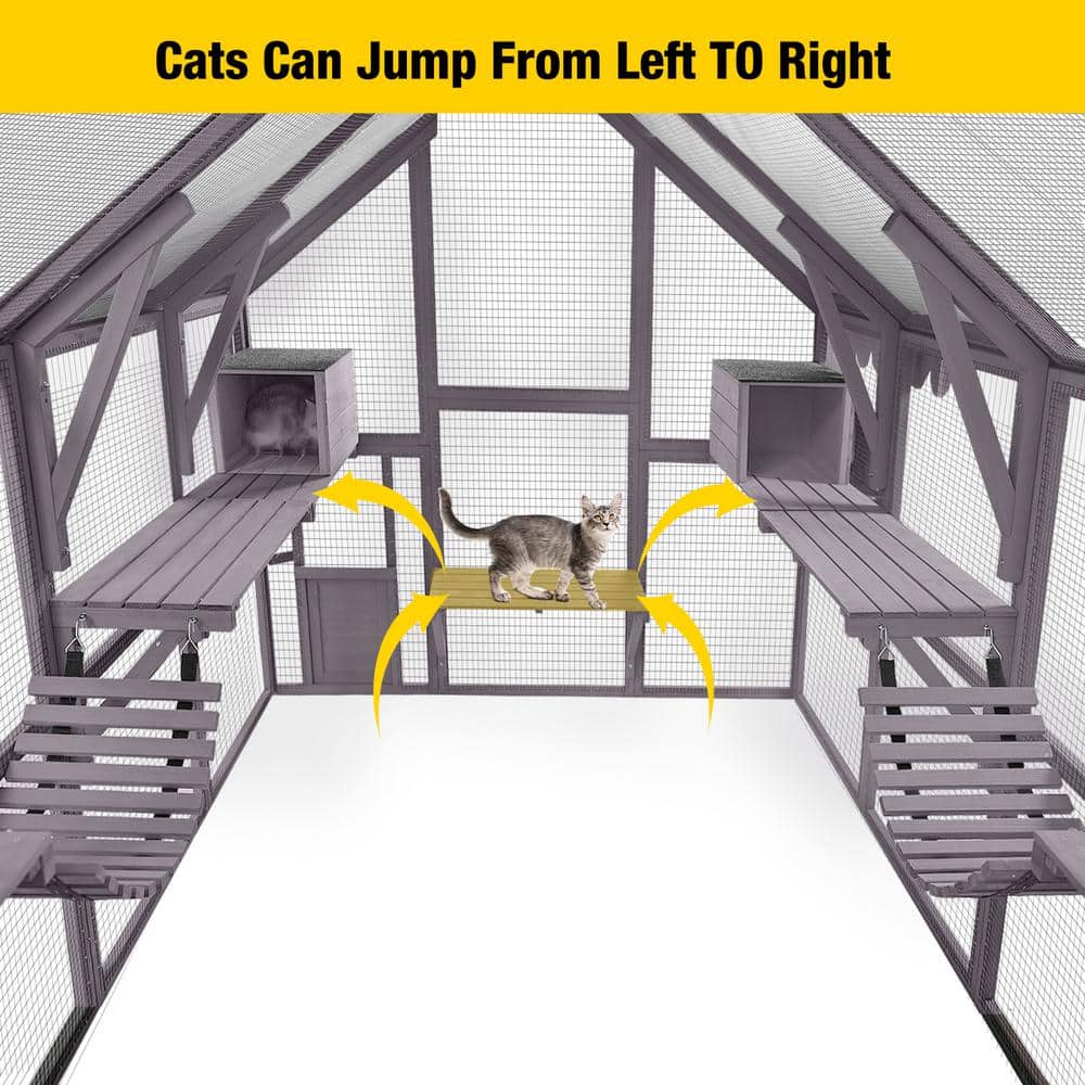 aivituvin Outdoor Cat Run : Large Cat Enclosure
