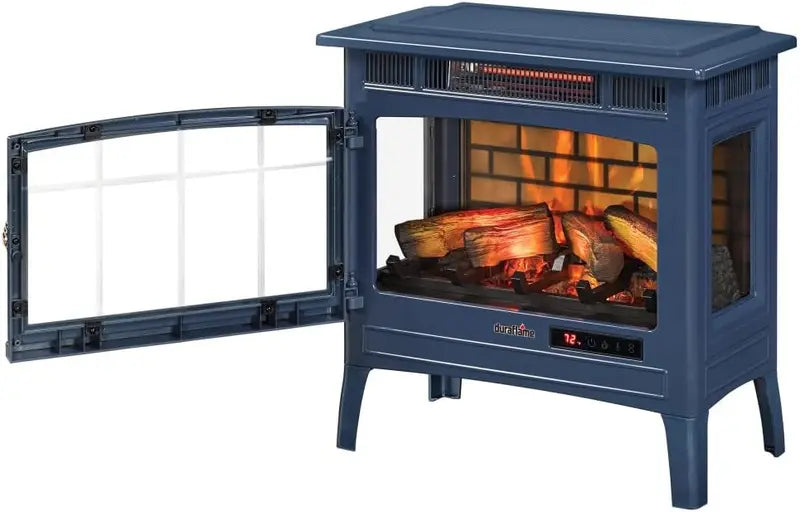 Freestanding Electric Fireplace Heater with Realistic 3D Flame Effect – Covers Up to 1,000 Sq. Ft