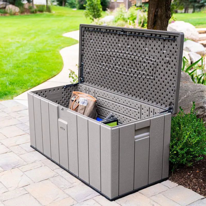 Lifetime 568-Litre Modern Deck Box – Weather-Resistant Outdoor Storage Unit (Model 60384U)