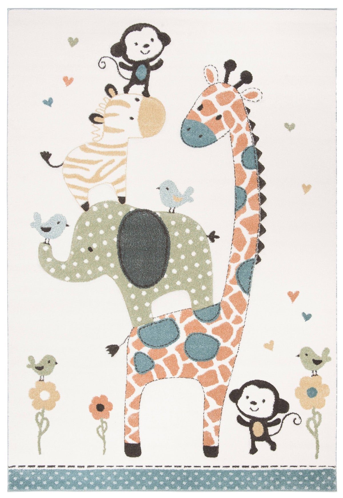 Safavieh 3 x 3 ft. Carousel Kids & Youth Square Rug Ivory