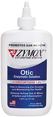 Zymox 1% Hydrocortisone Otic Solution for Dogs & Cats – 8oz Ear Infection Relief