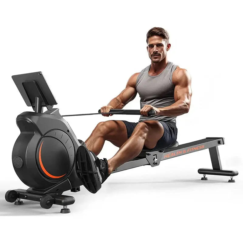 Foldable Magnetic/Water Hybrid Rowing Machine – Bluetooth-Enabled, 350lb Capacity, Tablet Holder & Ergonomic Seat