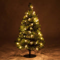 Red Sleigh 2' Christmas Tree Pathway Christmas Light Miniature Christmas Tree, 50 Clear Incandescent Lights