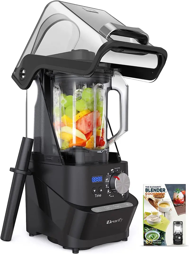 Kitchen Quiet Vacuum Blender – 1500W Commercial-Grade Smoothie Maker with 56-Oz BPA-Free Container