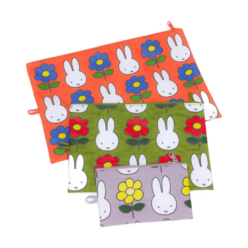 Miffy by Baggu Recycled Nylon Go Pouch Set – 3-Piece Eco-Friendly Carry Collection